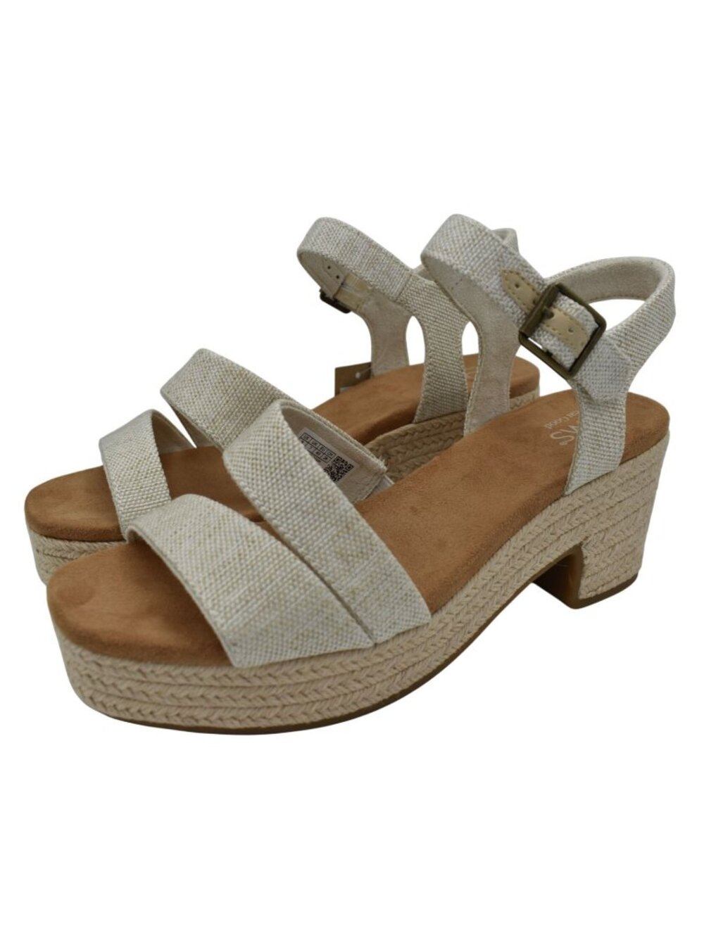 TOMS Womens‎ Size 10 Kiki Natural Yarn Dyed Espadrille Sandals Shoes